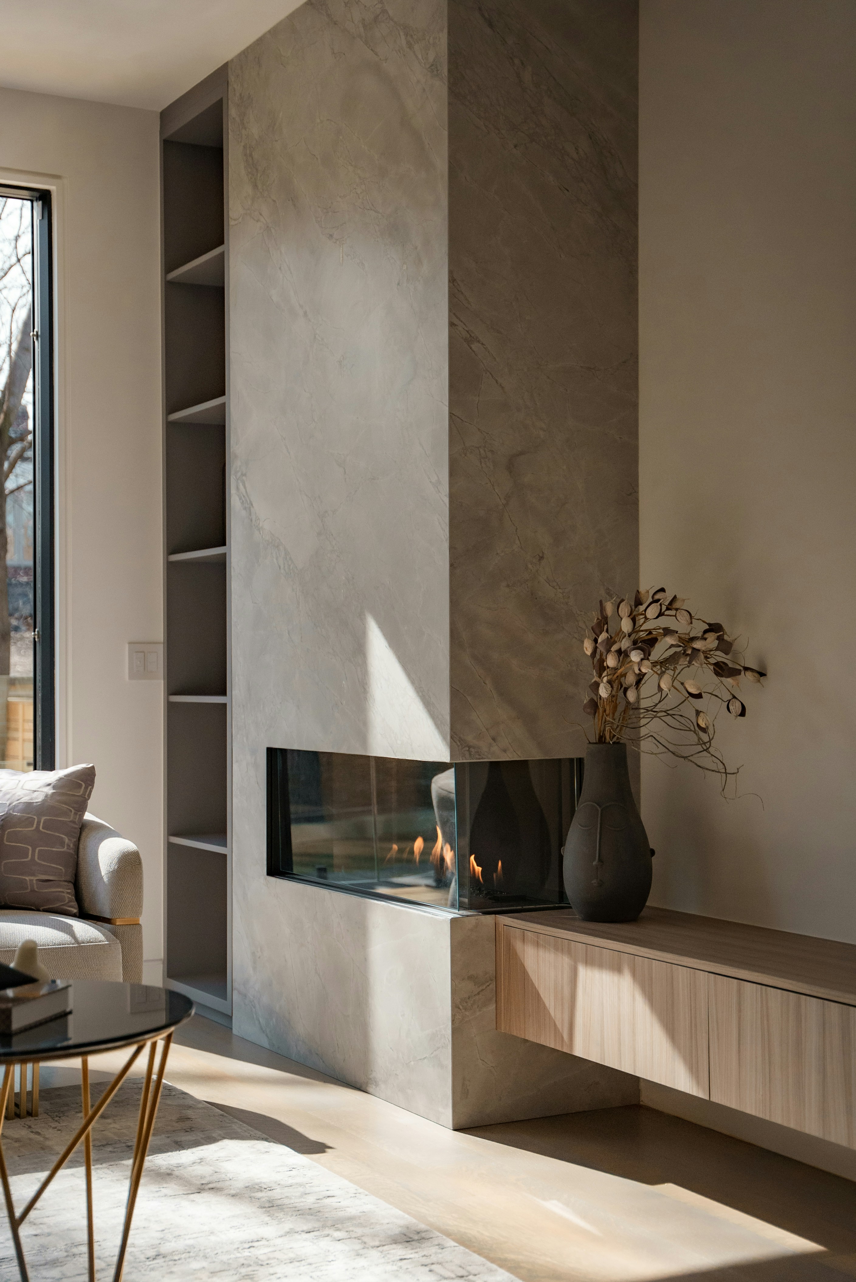 GFRC fireplace surround — Tulip Precast