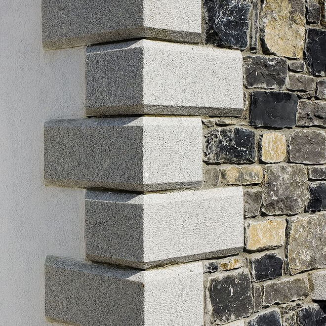 Indiana limestone classic quoin, corner block profile, Tulip Precast Brampton