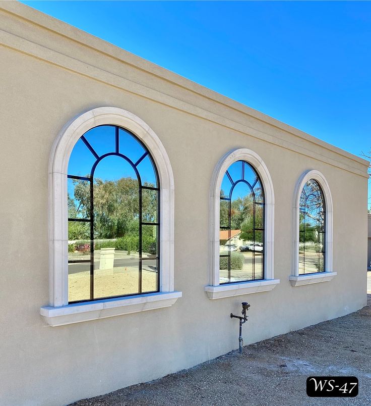 Indiana limestone jack arch, classic profile, Tulip Precast