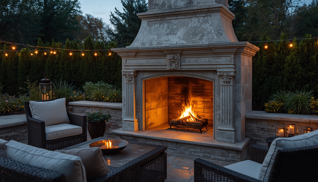 Custom Indiana limestone fireplace surround, custom fabricated by Tulip Limestone · Precast
